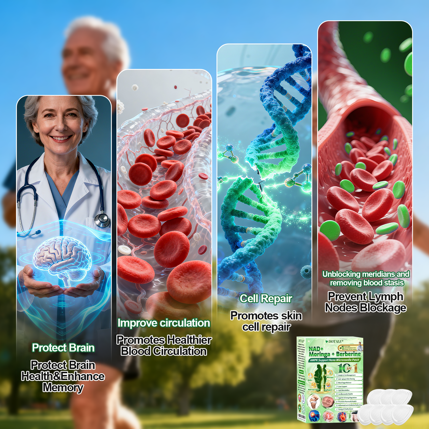 DOTALE® Metabolic Nano Microneedle Patch (Just once a day, visible changes in 7 days) Berberine + Moringa Formula