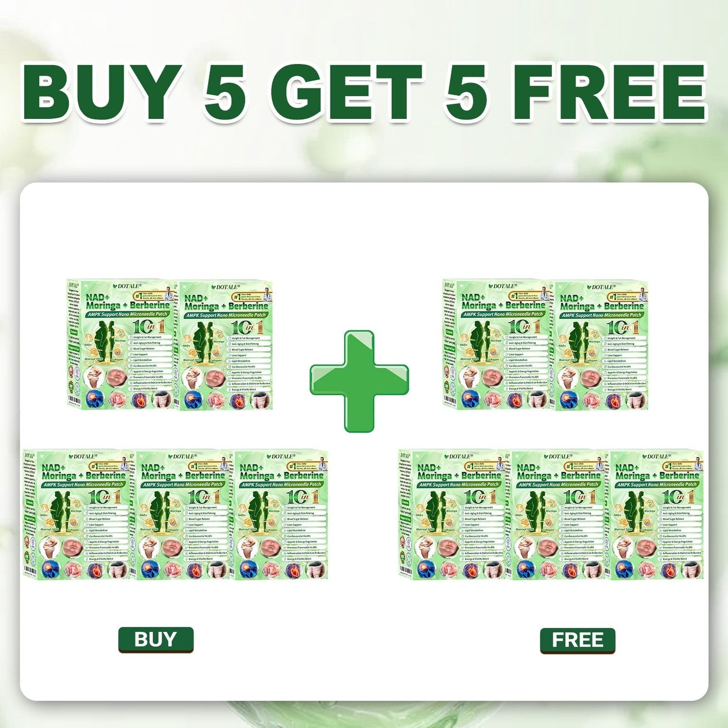 DOTALE® Metabolic Nano Microneedle Patch (Just once a day, visible changes in 7 days) Berberine + Moringa Formula