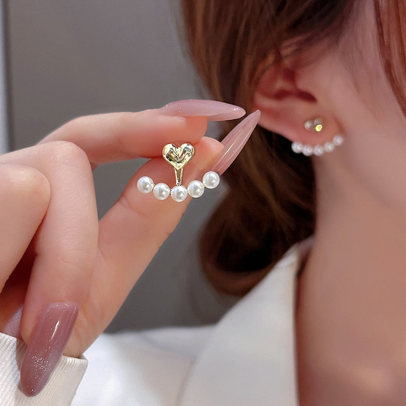 Simple Black White Irregular Polyhedron Pendant Small Earrings 2021 New Girl Unusual Earrings Fashion Korean Jewelry For Woman